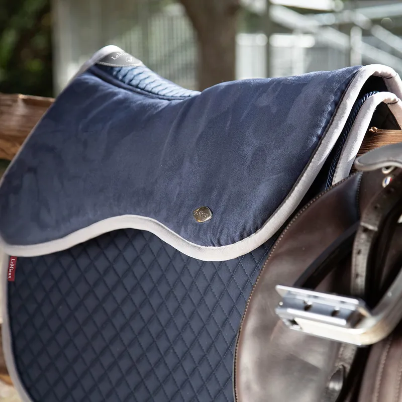 LeMieux Wither Relief Memory Foam Half Pad - Navy-3