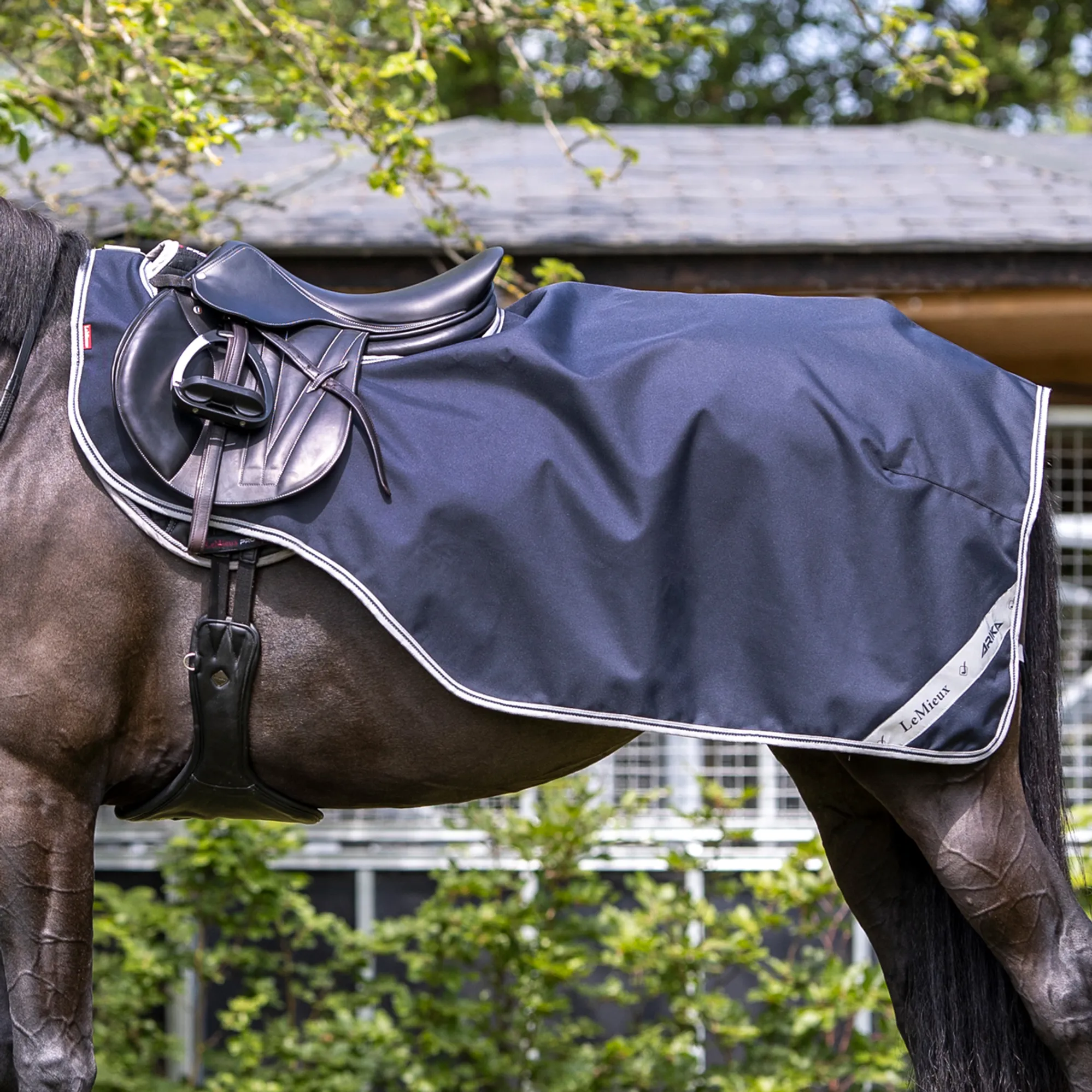 LEMIEUX Arika Horse Stable Sheet, Navy, 72-in LEMIEUX Arika Horse Stable Sheet, Navy, 72-in