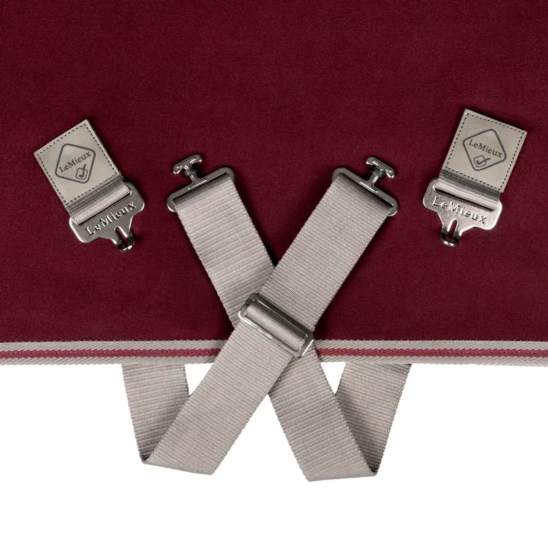 LeMieux Arika Jersey-Tek Fleece Rug - Burgundy-6