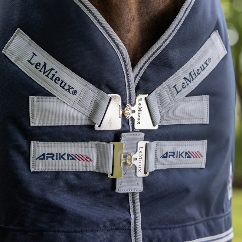 LeMieux Arika Storm-Tek 200g Detachable Neck Turnout - Navy Pre-Season-3