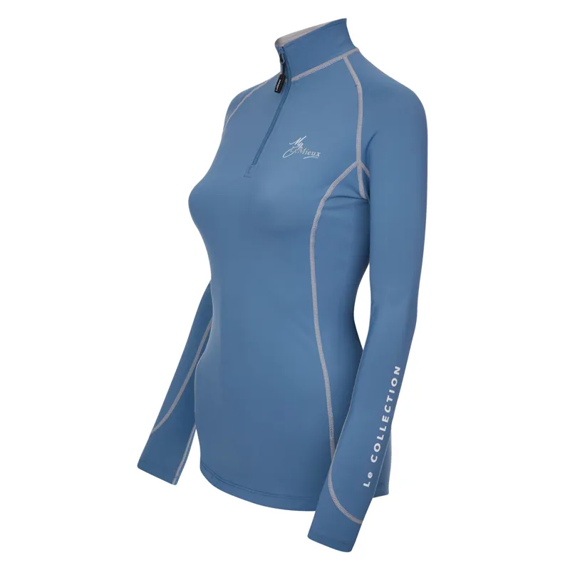 LeMieux Ladies Base Layer - Ice Blue/Grey-3