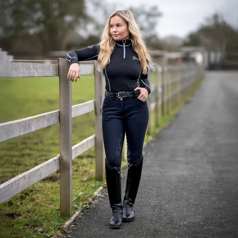 LeMieux Ladies Base Layer - Black/Grey-9