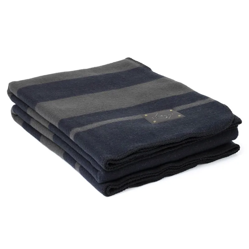 LeMieux Woollen Blanket - Navy/Grey-1