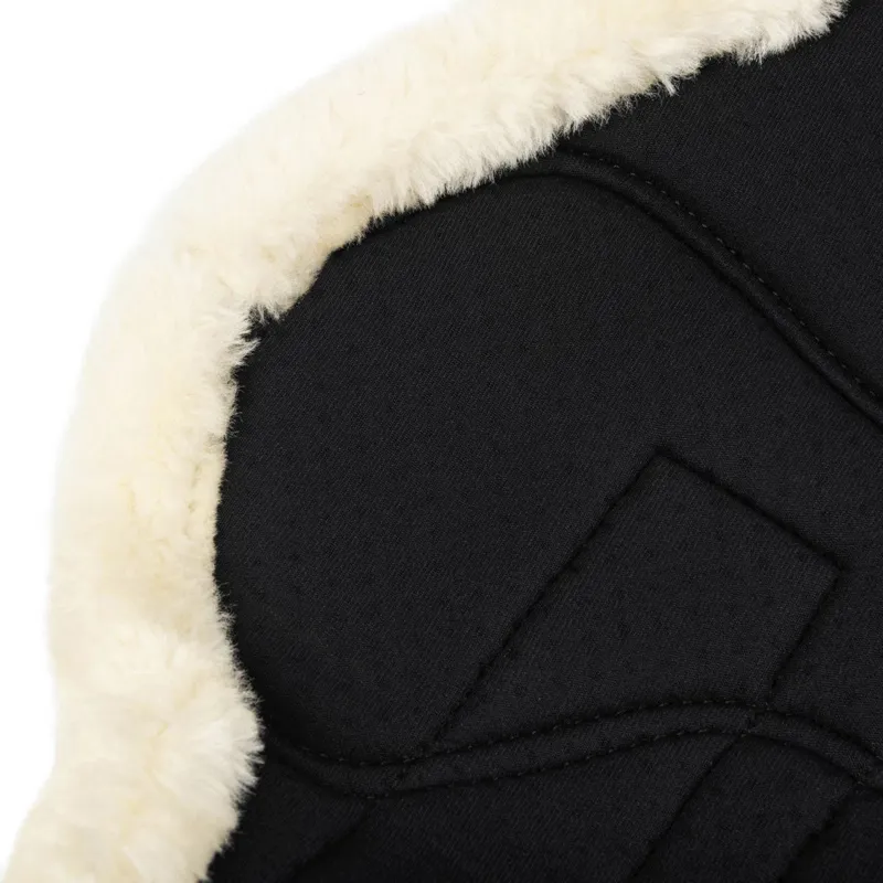 LeMieux Fleece Edge Mesh Brushing Boots - Black/Natural-2