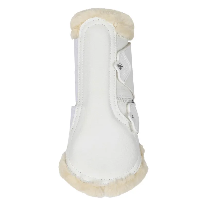 LeMieux Fleece Edge Mesh Brushing Boots - White-1