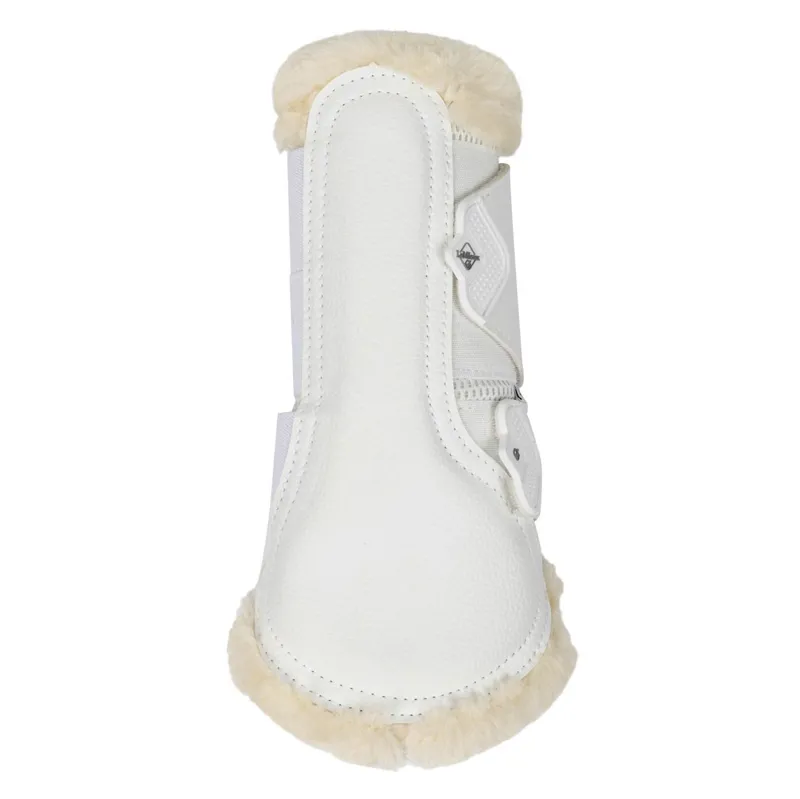 LeMieux Fleece Edge Mesh Brushing Boots - White-2