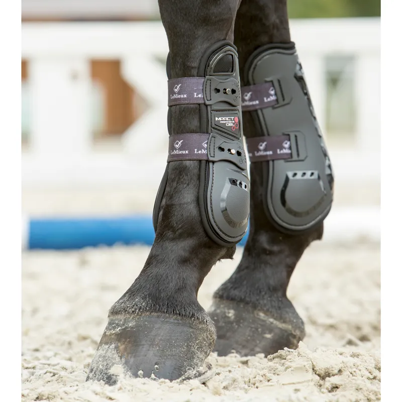 LeMieux Impact Responsive Gel Tendon Boots - Black-4