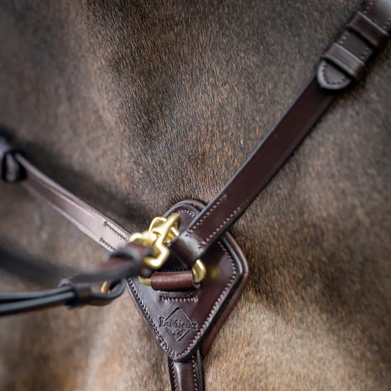 LeMieux Breastplate with Detachable Martingale - Havana-1