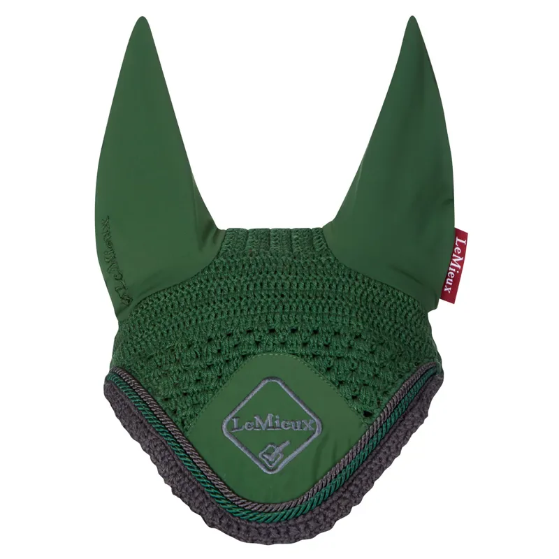 LeMieux Classic Fly Hood - Hunter Green/Grey