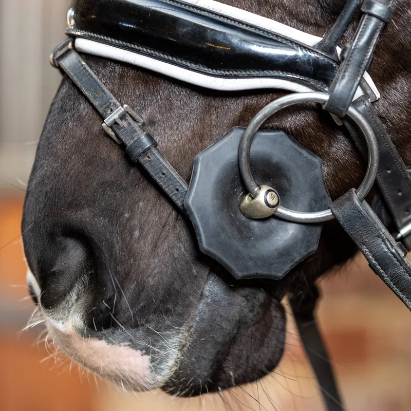 LeMieux Contoured Rubber Bit Guards - Black-1