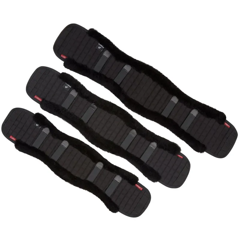 LeMieux Dressage Girth Sleeve Cover - Black/Black-2