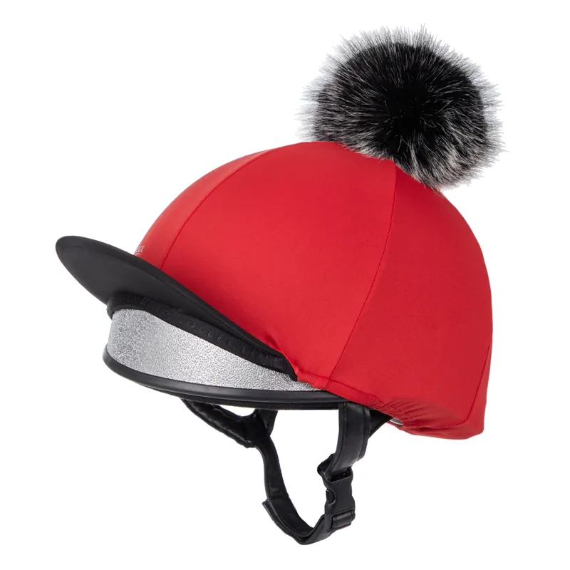 LeMieux Pom Hat Silk - Chilli/Black-2