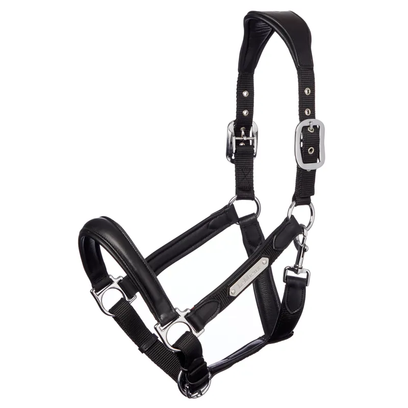 LeMieux Capella Leather Headcollar - Black/Black