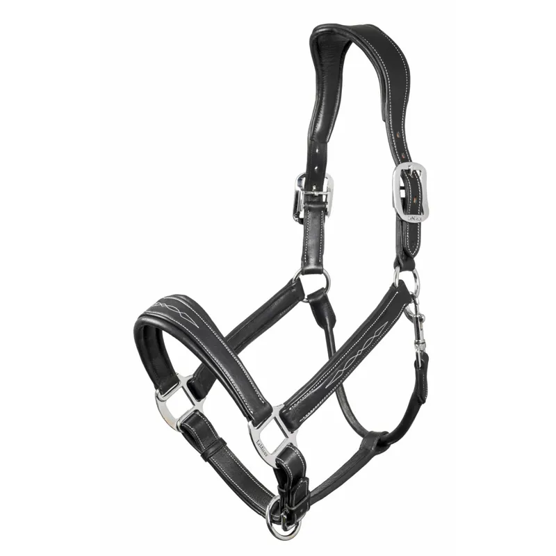 LeMieux Leather Stitch Headcollar - Black