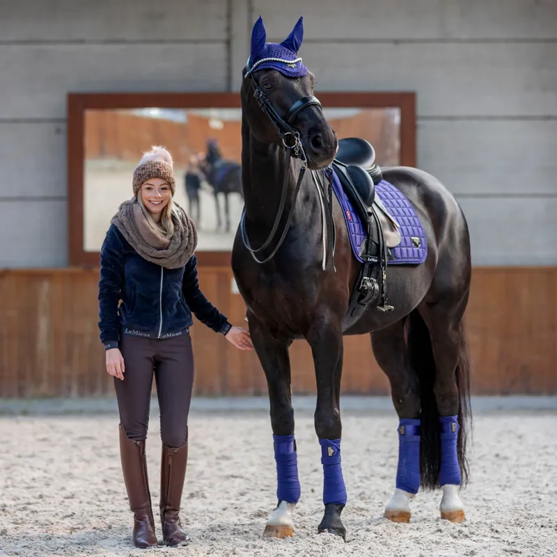 LeMieux Loire Fly Hood - Ink Blue-2