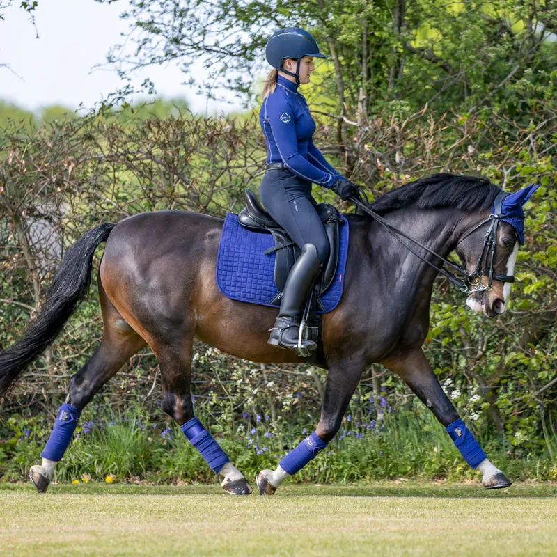 LeMieux ProSport Suede Dressage Square Saddlecloth - Ink Blue-1