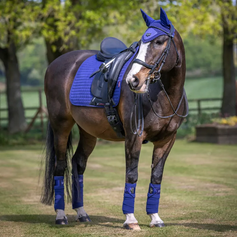 LeMieux ProSport Suede Dressage Square Saddlecloth - Ink Blue-2