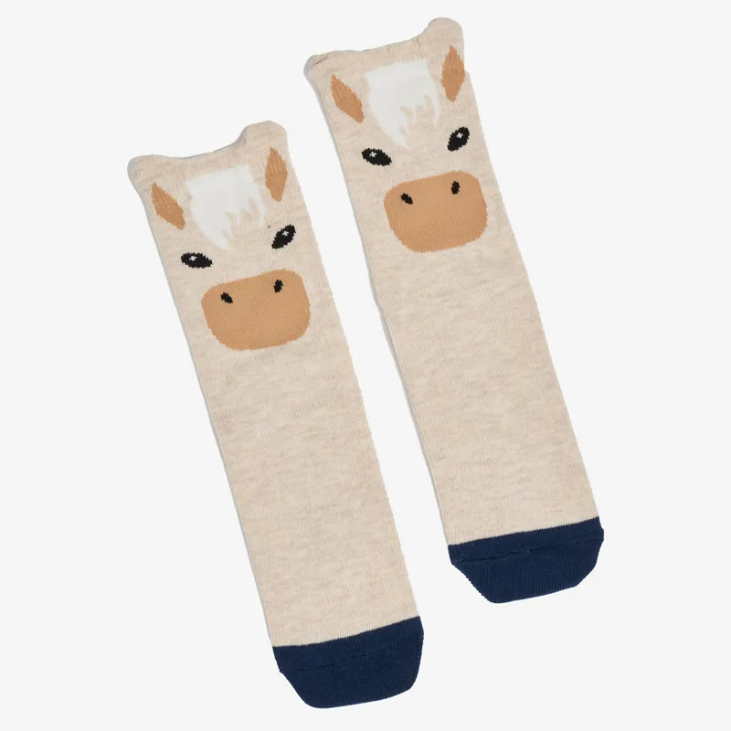 LeMieux Mini Character 2 Pack Junior Socks - Popcorn-3