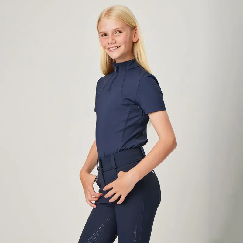 LeMieux Young Rider Short Sleeve Junior Base Layer - Indigo-4