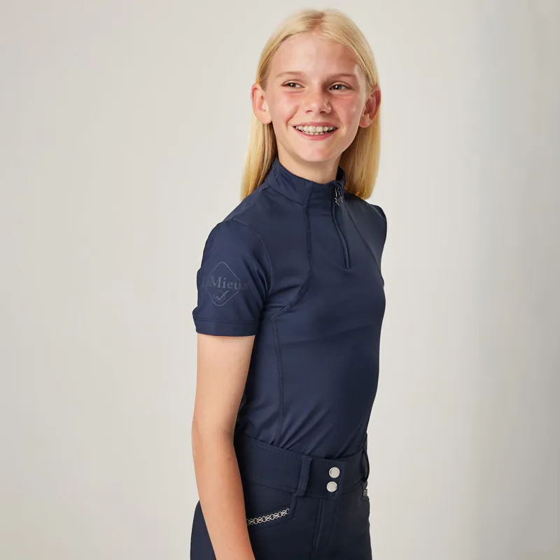 LeMieux Young Rider Short Sleeve Junior Base Layer - Indigo-6
