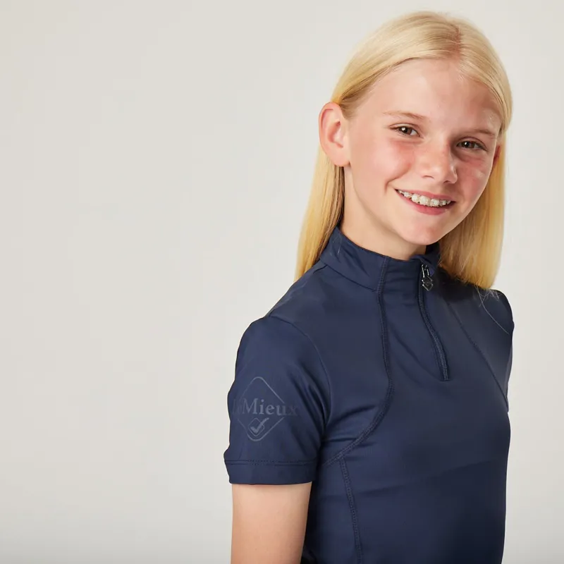 LeMieux Young Rider Short Sleeve Junior Base Layer - Indigo-7