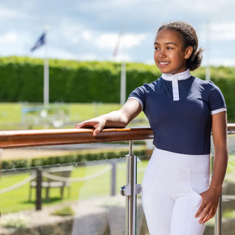 LeMieux Young Rider Belle Junior Show Shirt - Navy-2