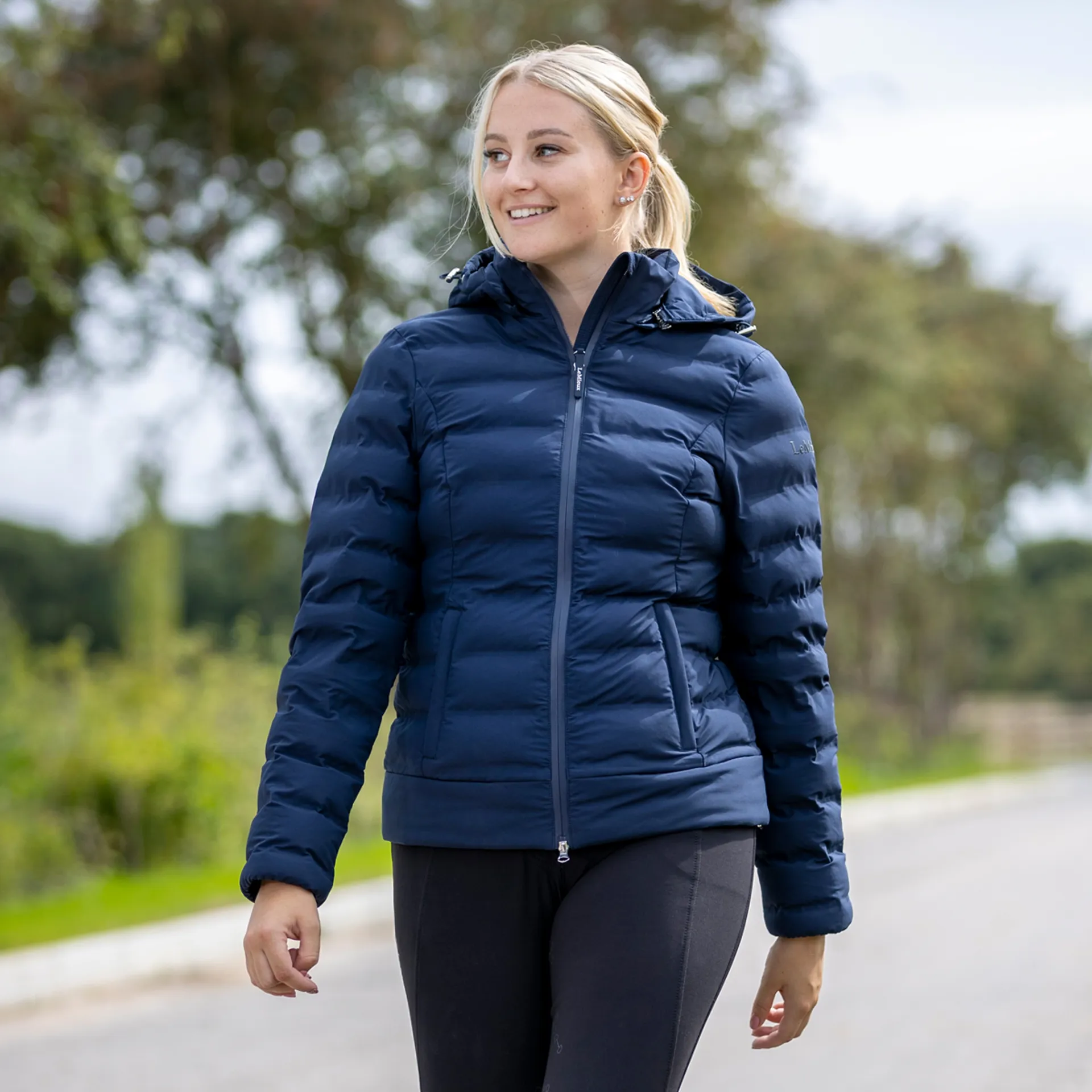 LeMieux Elize Ladies Waterproof Puffer Jacket Navy