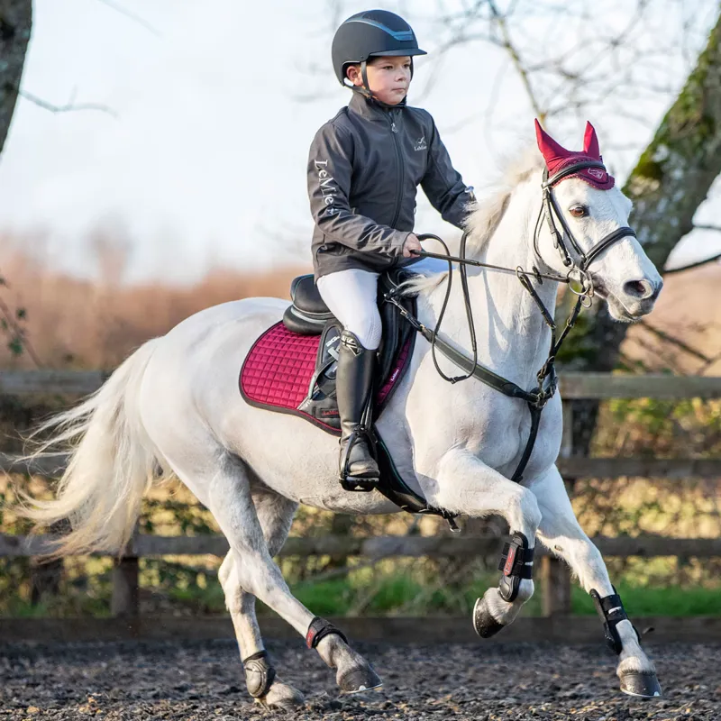 LeMieux Junior Pro Fly Hood - Burgundy-2