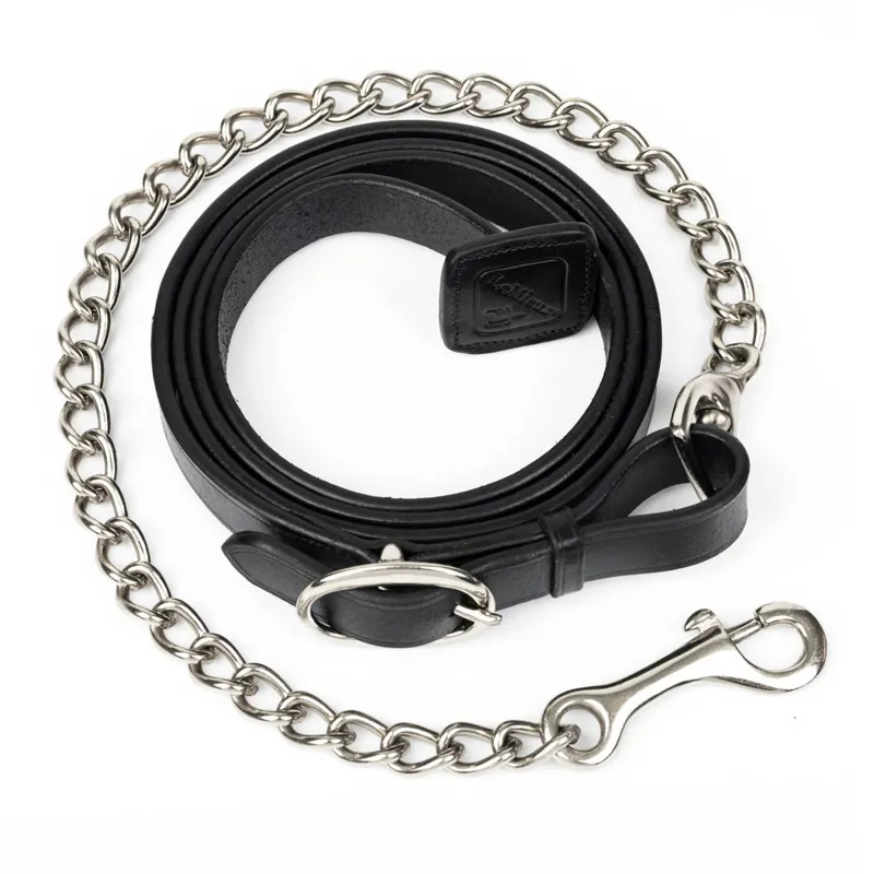 LeMieux Trot Up Leather Lead Chain - Black