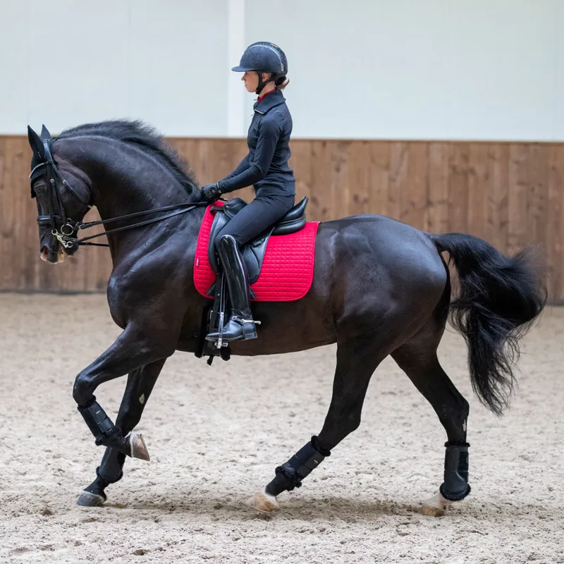 LeMieux ProSport Suede Dressage Square Saddlecloth - Chilli-3