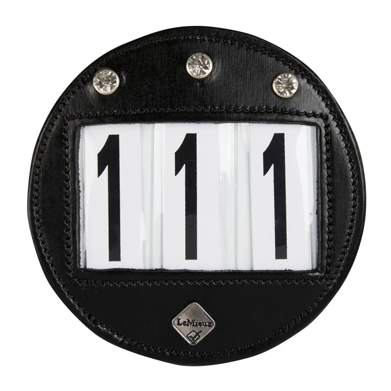LeMieux Bridle Number Holder - Diamante Black