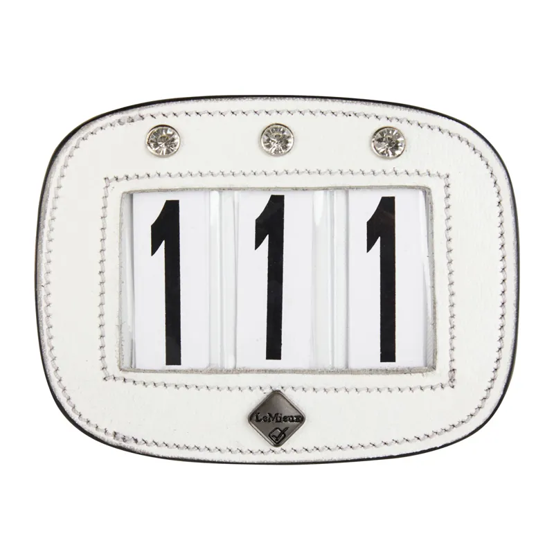 LeMieux Saddle Pad Number Holder - Diamante White