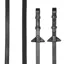 LeMieux Rubber Half Lined Reins - Black/Silver