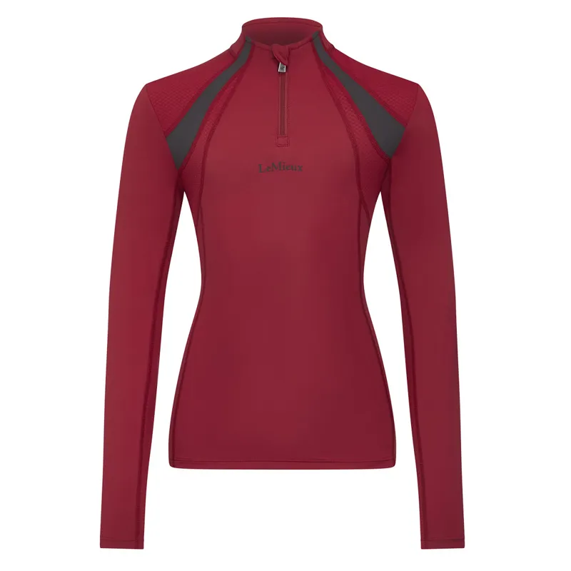 LeMieux Young Rider Mia Mesh Junior Long Sleeve Base Layer - Ember