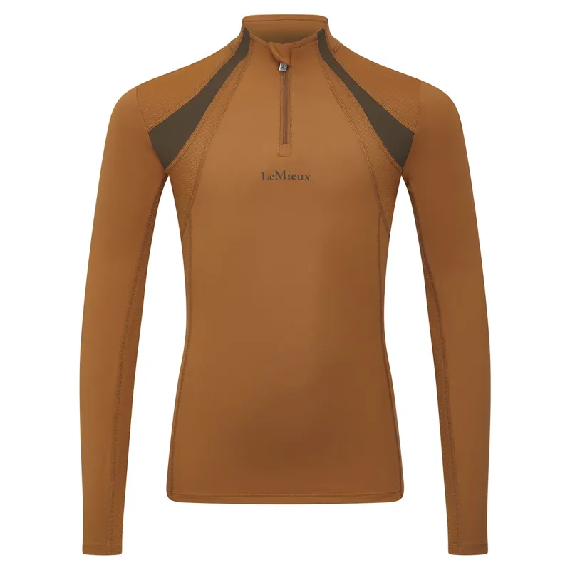 LeMieux Young Rider Mia Mesh Junior Long Sleeve Base Layer - Ginger