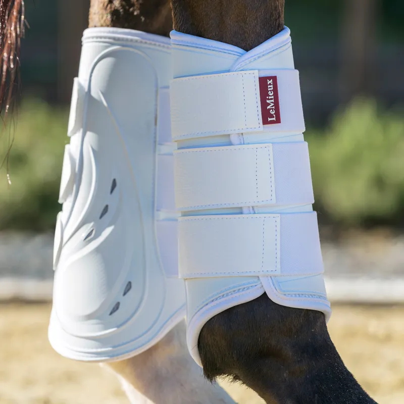 LeMieux ProShell Brushing Boots - White-4