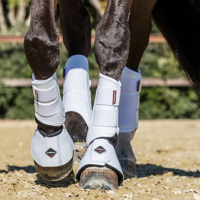 LeMieux ProShell Brushing Boots - White-5