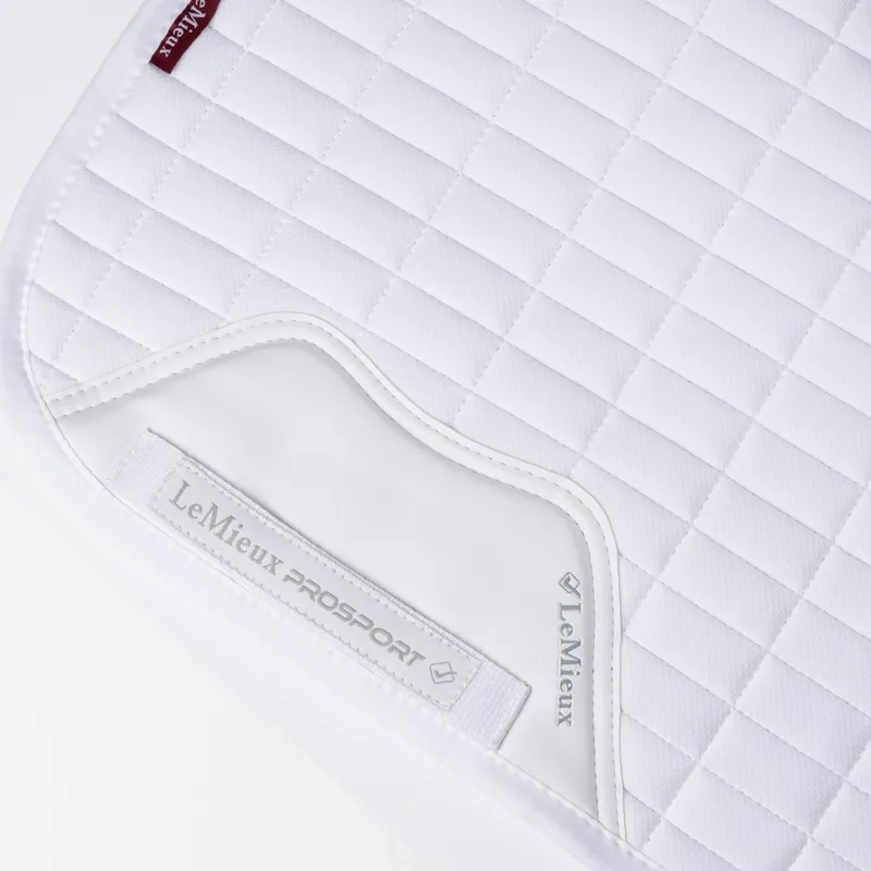 LeMieux Self-Cooling Dressage Saddlecloth - Arctic White-2