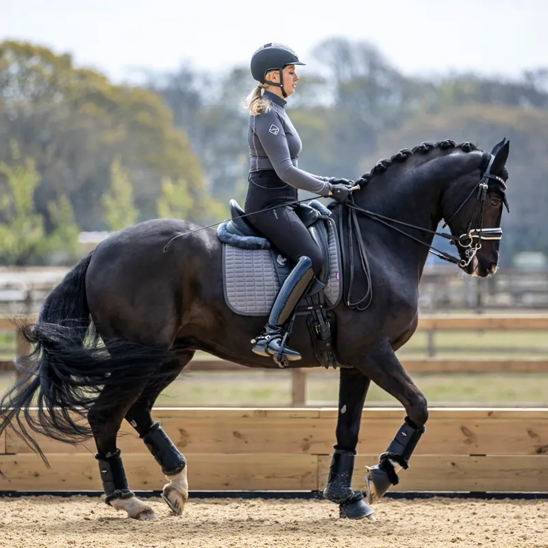 LeMieux Self-Cooling Dressage Saddlecloth - Polar Grey-3