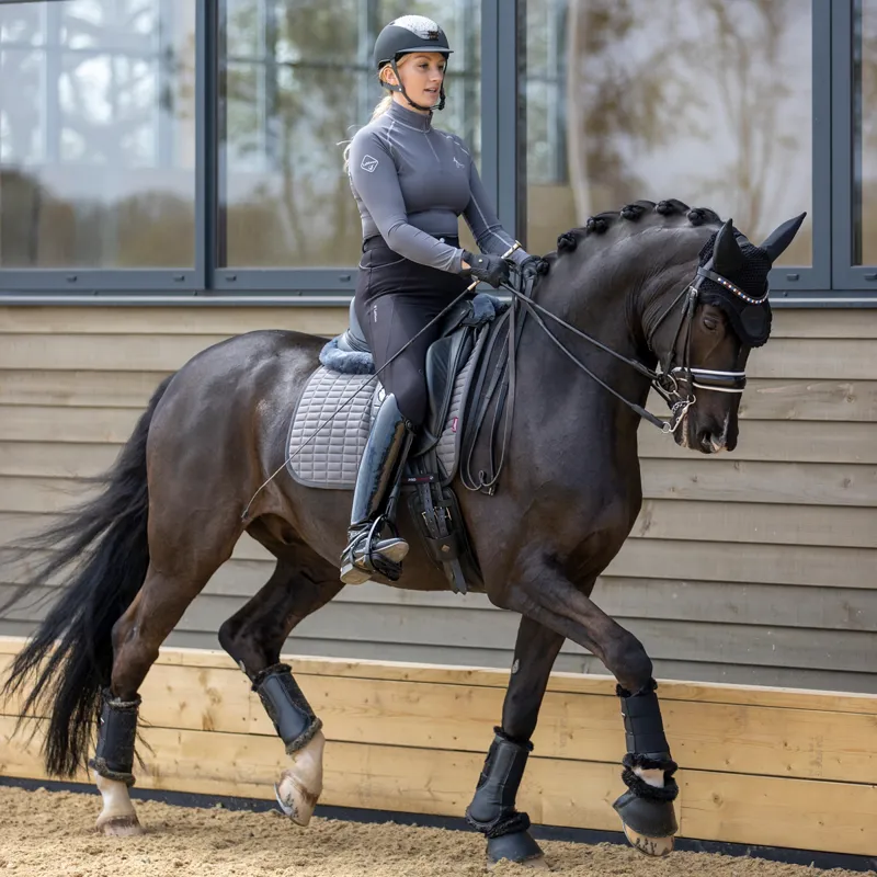 LeMieux Self-Cooling Dressage Saddlecloth - Polar Grey-4