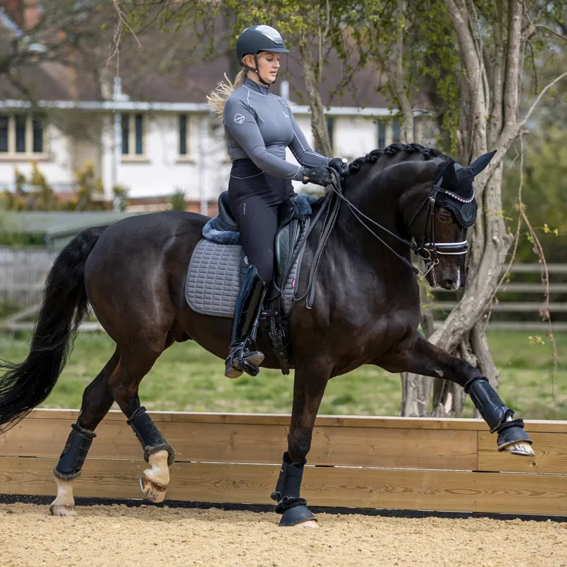 LeMieux Self-Cooling Dressage Saddlecloth - Polar Grey-5