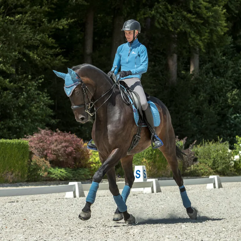 LeMieux Classic Fly Hood - Ice Blue-2