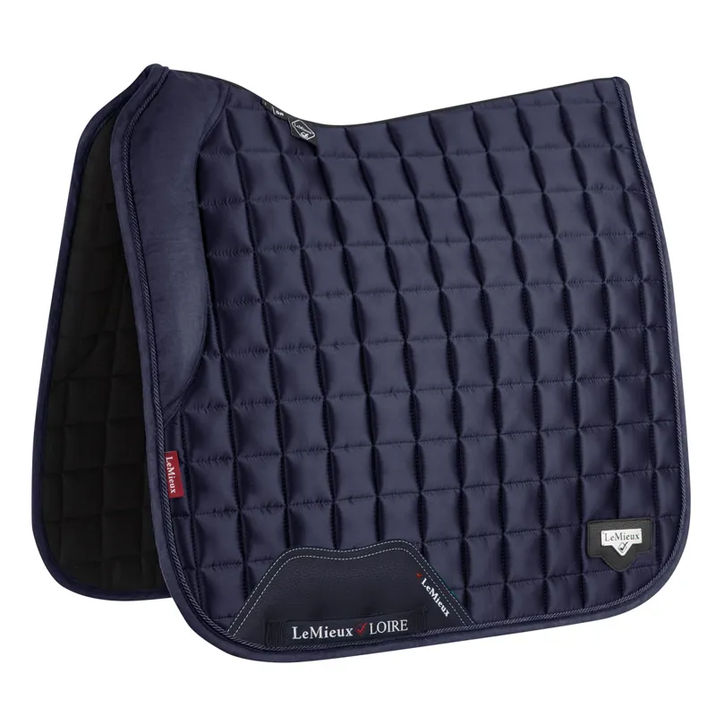 LeMieux Loire Memory Satin Dressage Square Saddlecloth - Navy