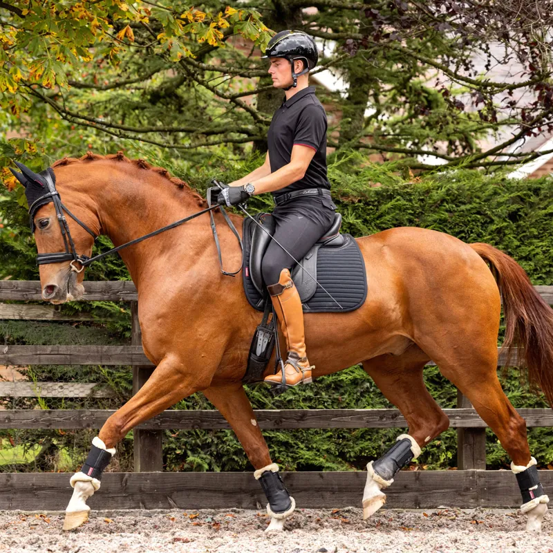 LeMieux Soft Shell Anti Slip Dressage Saddlecloth - Black-1