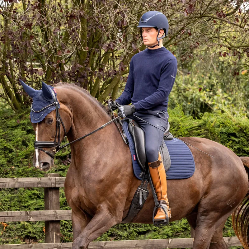 LeMieux Soft Shell Anti Slip Dressage Saddlecloth - Navy-1