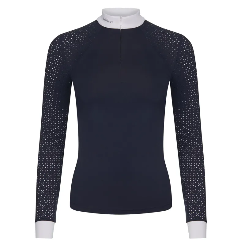 LeMieux Olivia Ladies Long Sleeve Show Shirt - Navy
