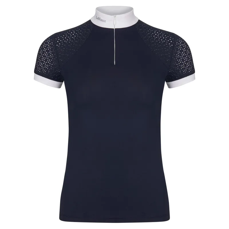 LeMieux Olivia Ladies Short Sleeve Show Shirt - Navy