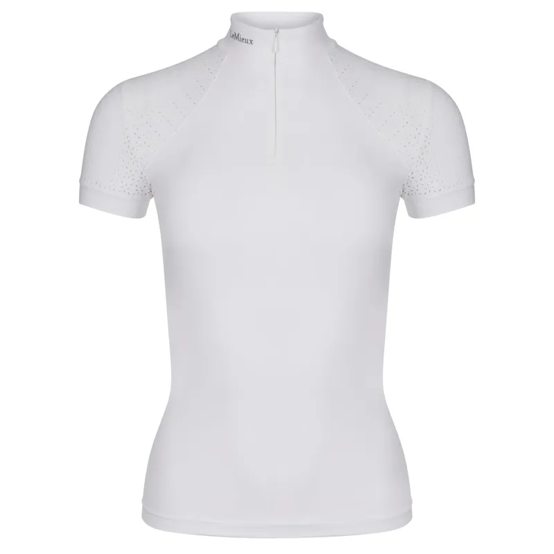 LeMieux Olivia Ladies Short Sleeve Show Shirt - White-1