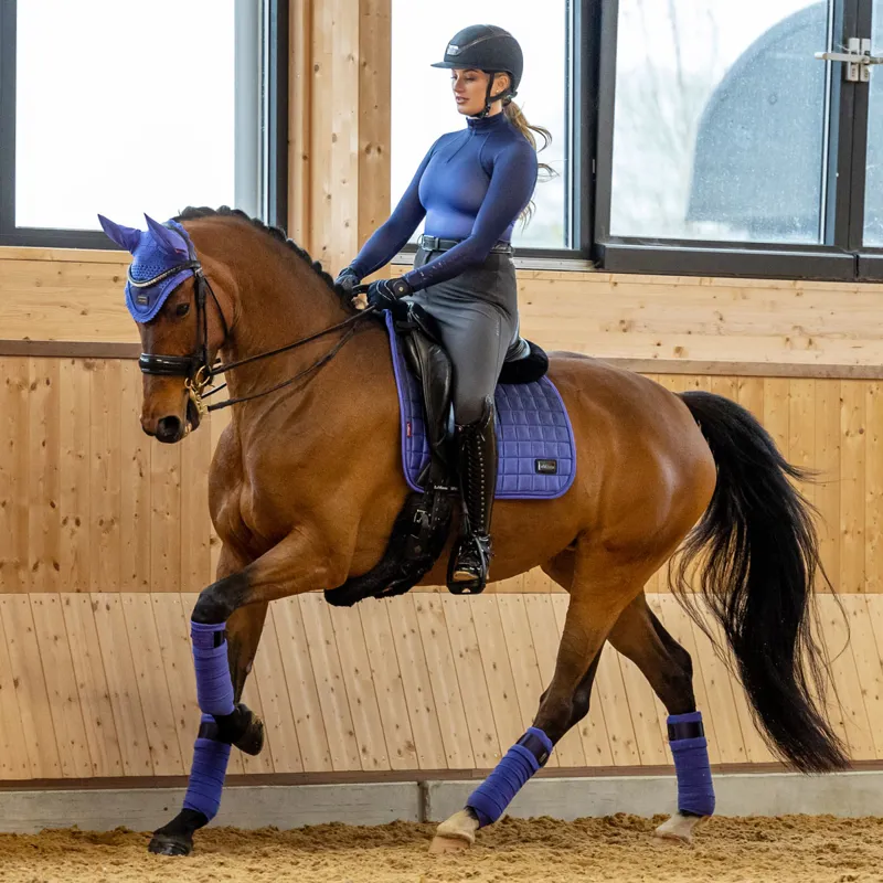 LeMieux Spectrum Dressage Square Saddlecloth - Bluebell-2