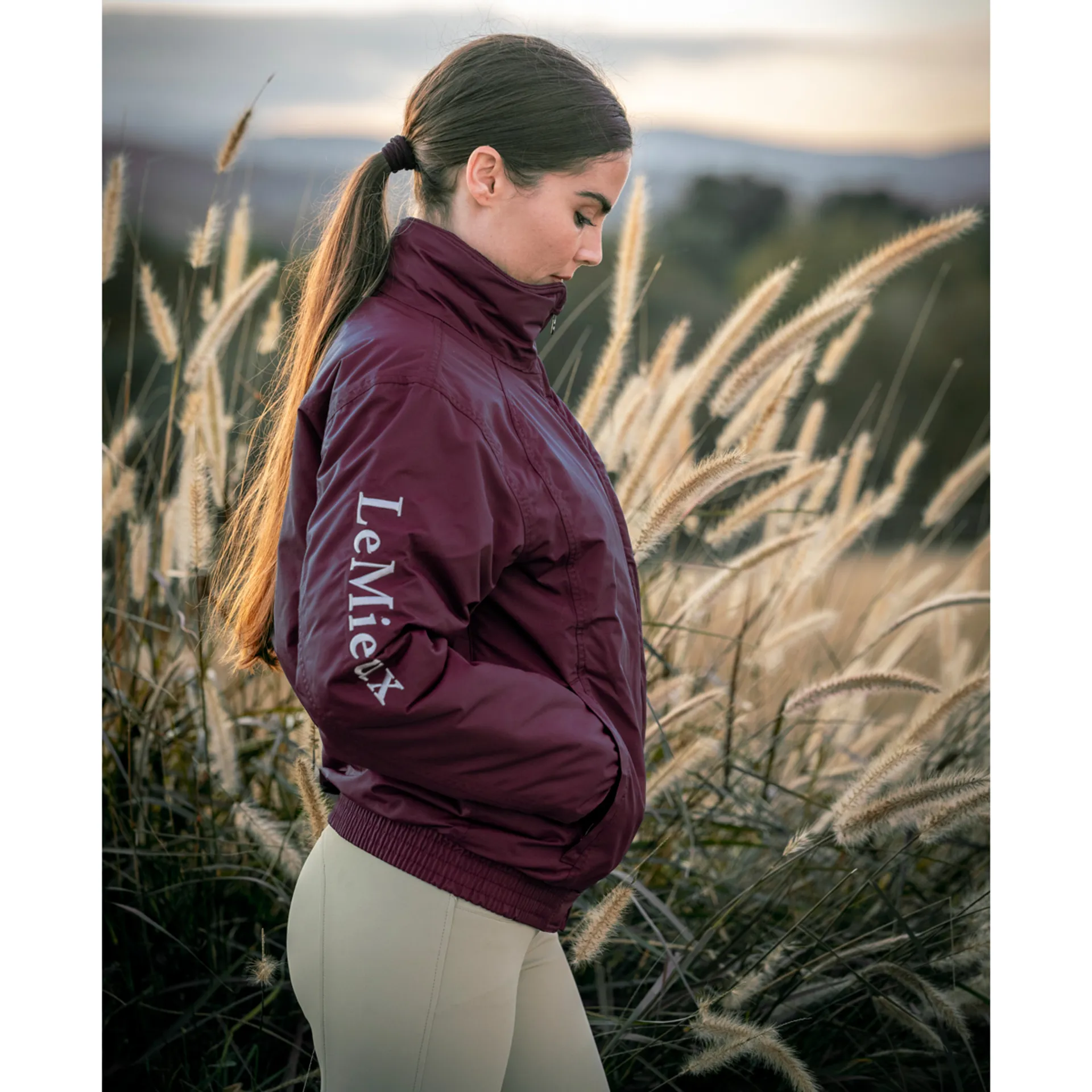Team LeMieux Unisex Crew Jacket Burgundy
